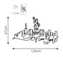 Wallity Newyork Escultura de Pared de Metal Negra